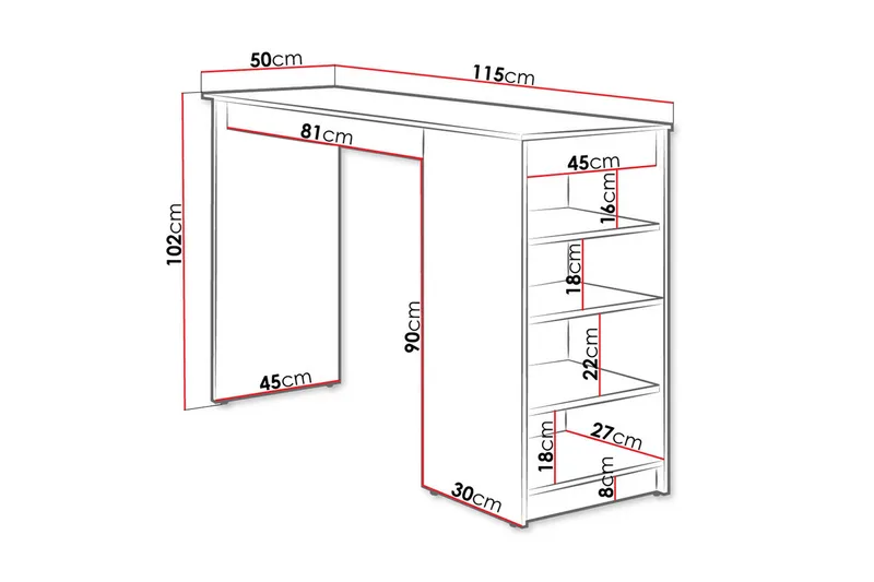 Torvik Baaripöytä 50x115 cm - Beige - Huonekalut - Pöytä & ruokailuryhmä - Baaripöytä