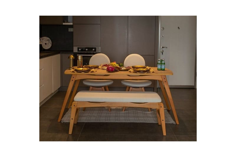 Touch Ruokailuryhmä 160 cm Suorakulmainen - Luonnollinen - Huonekalut - Pöytä & ruokailuryhmä - Ruokailuryhmä