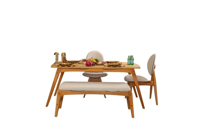 Touch Ruokailuryhmä 160 cm Suorakulmainen, Luonnollinen