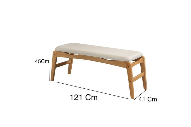 Touch Ruokailuryhmä 160 cm Suorakulmainen - Luonnollinen - Huonekalut - Pöytä & ruokailuryhmä - Ruokailuryhmä