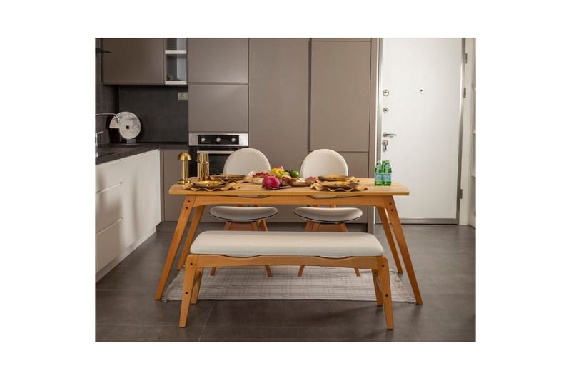 Touch Ruokailuryhmä 160 cm Suorakulmainen - Luonnollinen - Huonekalut - Pöytä & ruokailuryhmä - Ruokailuryhmä
