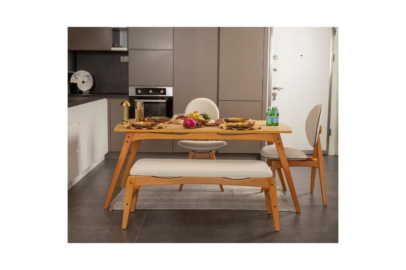 Touch Ruokailuryhmä 160 cm Suorakulmainen - Luonnollinen - Huonekalut - Pöytä & ruokailuryhmä - Ruokailuryhmä
