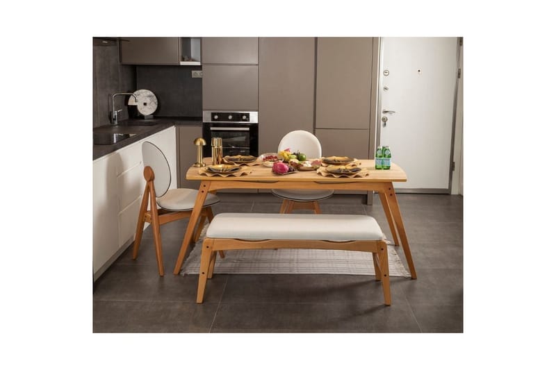Touch Ruokailuryhmä 160 cm Suorakulmainen - Luonnollinen - Huonekalut - Pöytä & ruokailuryhmä - Ruokailuryhmä
