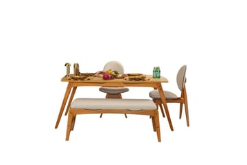 Touch Ruokailuryhmä 160 cm Suorakulmainen - Luonnollinen - Huonekalut - Pöytä & ruokailuryhmä - Ruokailuryhmä