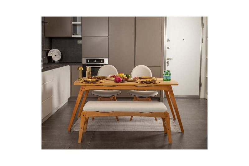 Touch Ruokailuryhmä 160 cm Suorakulmainen - Luonnollinen - Huonekalut - Pöytä & ruokailuryhmä - Ruokailuryhmä