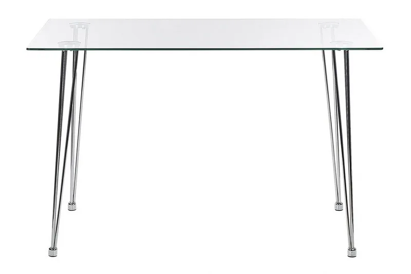 Tullne Ruokapöytä 70x120 cm - Läpinäkyvä/Hopea - Huonekalut - Pöytä & ruokailuryhmä - Ruokapöydät & keittiön pöydät
