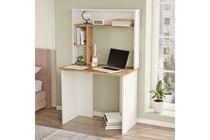 Kaiji kirjoituspöytä 90x51,6 cm tummansininen/valkoinen, Hanah Home