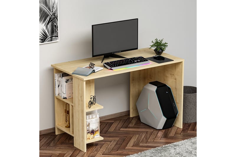 Alyasmin kirjoituspöytä 120x60 cm sininen - Hanah Home - Huonekalut - Pöytä & ruokailuryhmä - Työpöytä
 - Tietokonepöytä