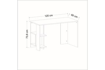 Alyasmin kirjoituspöytä 120x60 cm sininen - Hanah Home - Huonekalut - Pöytä & ruokailuryhmä - Työpöytä
 - Tietokonepöytä