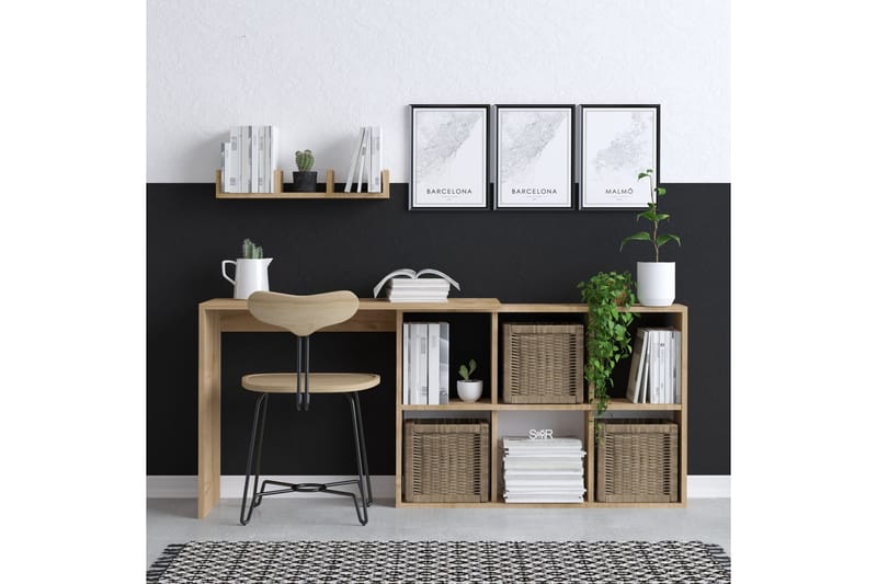 Blake kirjoituspöytä 145x45 cm ruskea - Hanah Home - Huonekalut - Pöytä & ruokailuryhmä - Työpöytä
 - Tietokonepöytä