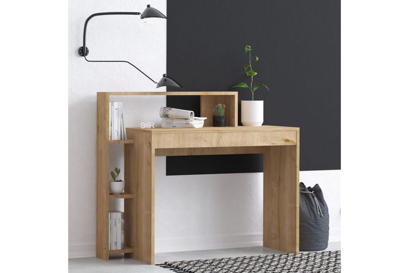 Uma kirjoituspöytä 95x45 cm ruskea - Hanah Home - Huonekalut - Pöytä & ruokailuryhmä - Työpöytä
 - Tietokonepöytä