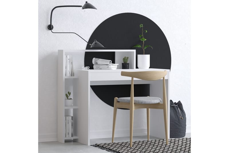 Trella kirjoituspöytä 95x45 cm valkoinen - Hanah Home - Huonekalut - Pöytä & ruokailuryhmä - Työpöytä
 - Tietokonepöytä