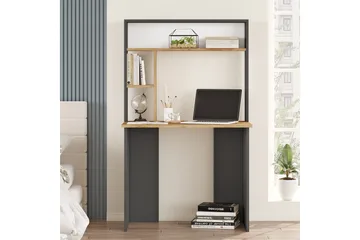 Kaiji kirjoituspöytä 90x51,6 cm tummansininen/musta - Hanah Home - Huonekalut - Pöytä & ruokailuryhmä - Työpöytä - Tietokonepöytä