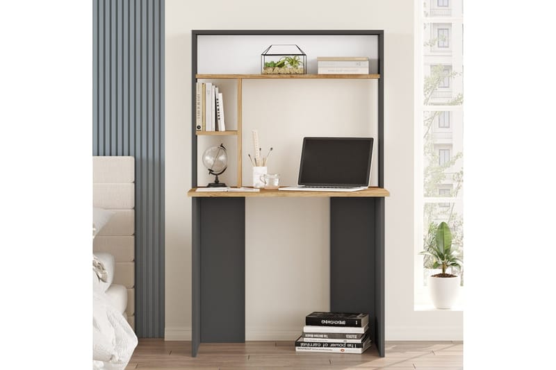 Kaiji kirjoituspöytä 90x51,6 cm tummansininen/musta - Hanah Home - Huonekalut - Pöytä & ruokailuryhmä - Työpöytä - Tietokonepöytä