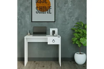 Ajra kirjoituspöytä 90x51 cm valkoinen - Hanah Home - Huonekalut - Pöytä & ruokailuryhmä - Työpöytä - Tietokonepöytä