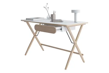 Aditiya Kirjoituspöytä 67x135 cm - Valkoinen - Huonekalut - Pöytä & ruokailuryhmä - Työpöytä - Tietokonepöytä