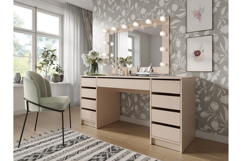 Adrash Kirjoituspöytä 55x154 cm - Beige - Huonekalut - Pöytä & ruokailuryhmä - Työpöytä - Tietokonepöytä