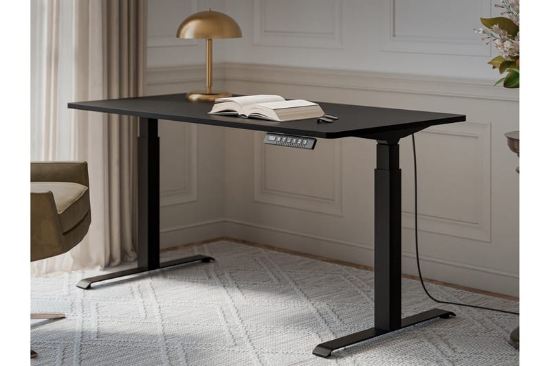 Adrianah Kirjoituspöytä 80x150 cm - Musta - Huonekalut - Pöytä & ruokailuryhmä - Työpöytä - Tietokonepöytä