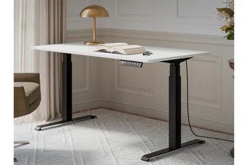 Adrianah Kirjoituspöytä 80x150 cm - Valkoinen/Musta - Huonekalut - Pöytä & ruokailuryhmä - Työpöytä - Tietokonepöytä