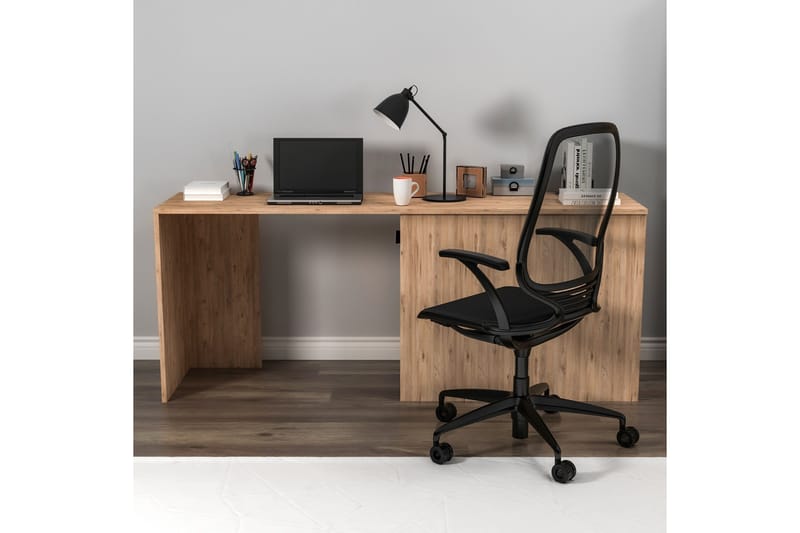 Akser Kirjoituspöytä 47x180 cm - Ruskea/Antrasiitti - Huonekalut - Pöytä & ruokailuryhmä - Työpöytä - Tietokonepöytä