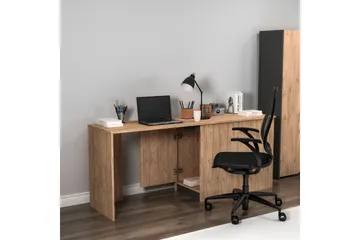 Akser Kirjoituspöytä 47x180 cm - Ruskea/Antrasiitti - Huonekalut - Pöytä & ruokailuryhmä - Työpöytä - Tietokonepöytä