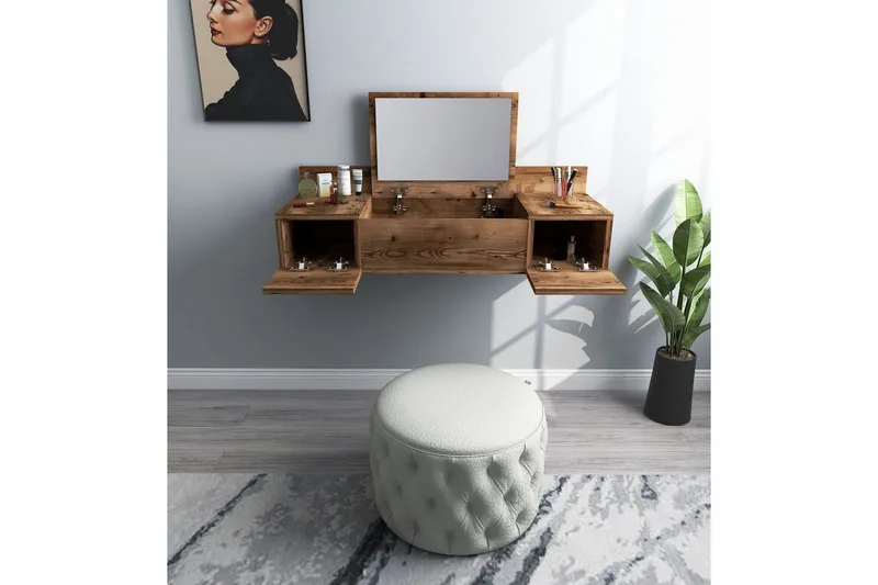 Andifli Kampauspöytä 100 cm - Ruskea - Huonekalut - Pöytä & ruokailuryhmä - Työpöytä
 - Tietokonepöytä