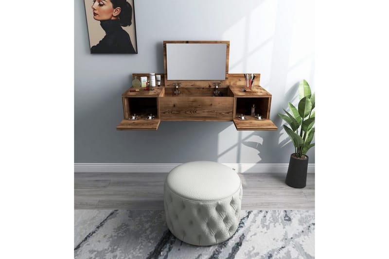 Andifli Kampauspöytä 100 cm - Ruskea - Huonekalut - Pöytä & ruokailuryhmä - Työpöytä
 - Tietokonepöytä