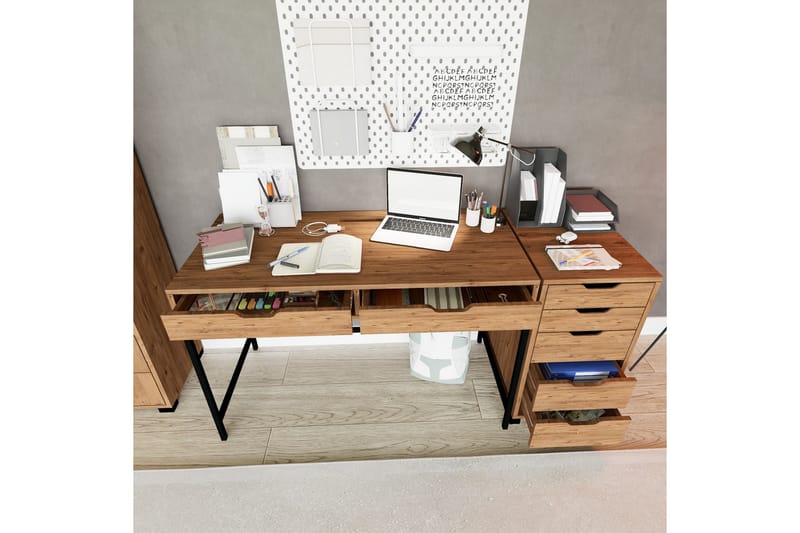 Atlas Kirjoituspöytä 55x160 cm - Ruskea - Huonekalut - Pöytä & ruokailuryhmä - Työpöytä - Tietokonepöytä