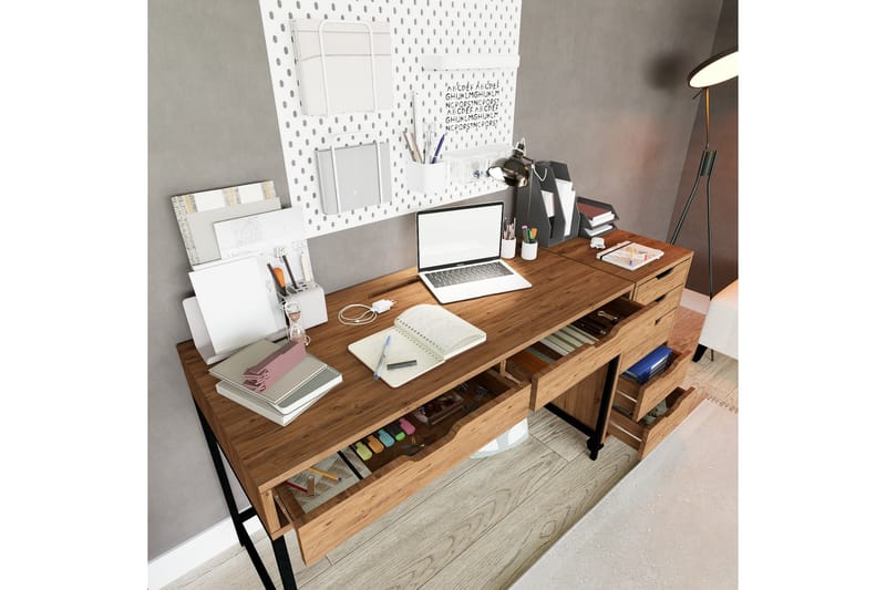 Atlas Kirjoituspöytä 55x160 cm - Ruskea - Huonekalut - Pöytä & ruokailuryhmä - Työpöytä - Tietokonepöytä
