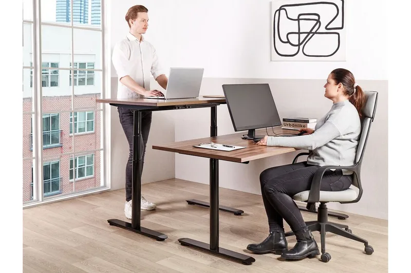 Banner Työpöytä 72x160 cm - Tumma puu/Musta - Huonekalut - Pöytä & ruokailuryhmä - Työpöytä
 - Tietokonepöytä