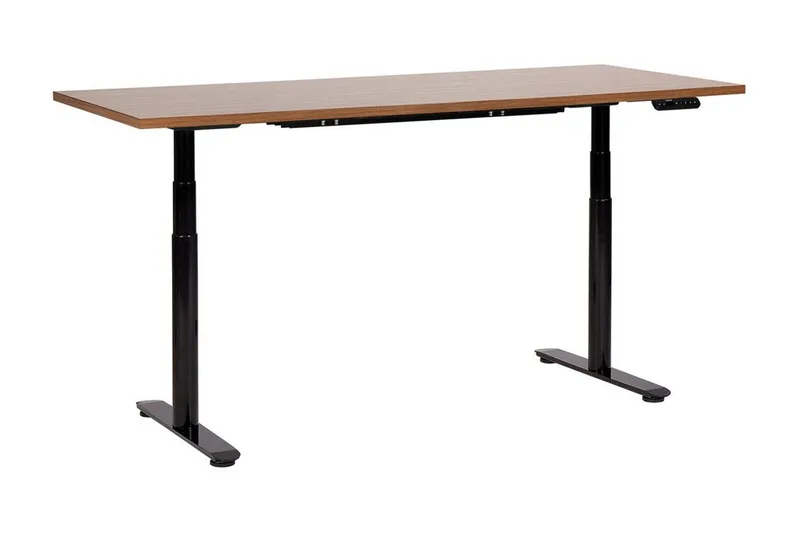 Banner Työpöytä 80x180 cm, Tumma puu/Musta