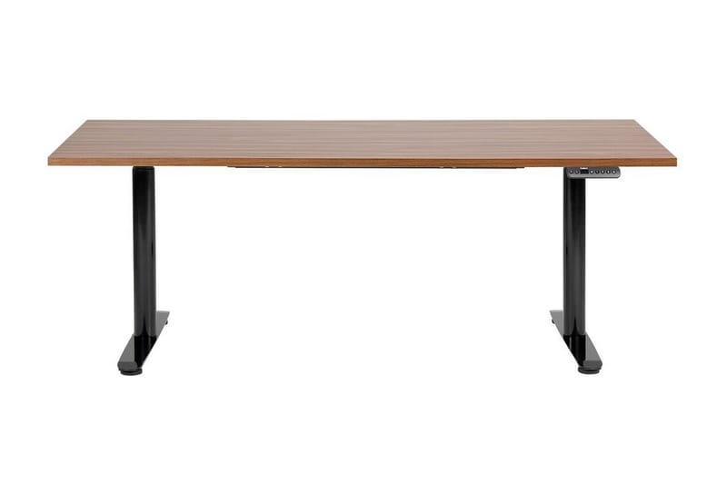 Banner Työpöytä 80x180 cm - Tumma puu/Musta - Huonekalut - Pöytä & ruokailuryhmä - Työpöytä - Tietokonepöytä