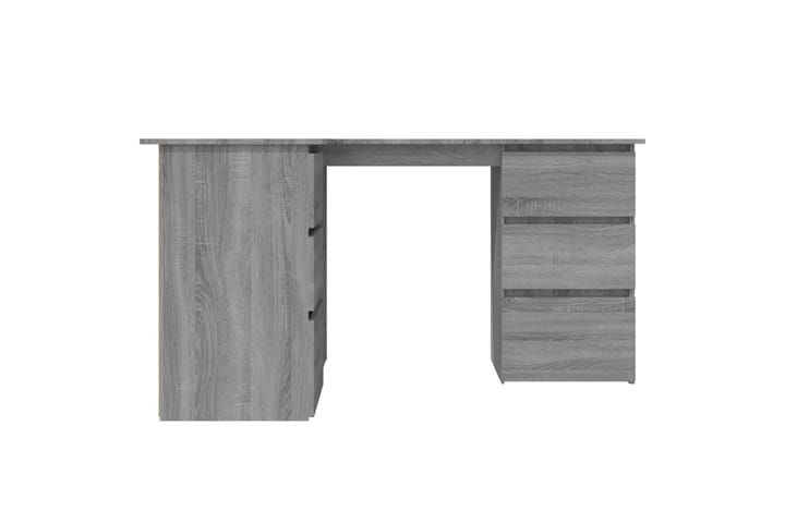 beBasic Kulmapöytä harmaa Sonoma 145x100x76 cm tekninen puu - Harmaa - Tietokonepöytä
 - Kirjoituspöytä