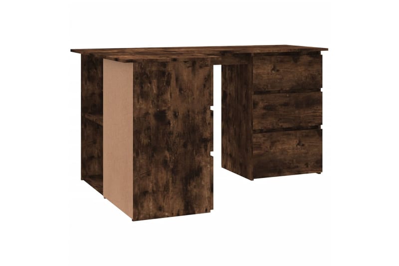 beBasic Kulmapöytä savutammi 145x100x76 cm tekninen puu - Ruskea - Huonekalut - Pöytä & ruokailuryhmä - Työpöytä
 - Tietokonepöytä