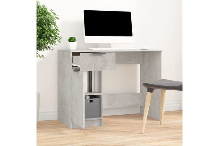 beBasic Työpöytä betoninharmaa 100x50x75 cm tekninen puu - Harmaa - Tietokonepöytä
 - Kirjoituspöytä