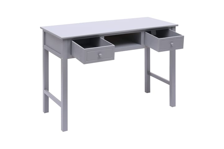 beBasic Työpöytä harmaa 108x45x76 cm täysi keisaripuu - Harmaa - Tietokonepöytä
 - Kirjoituspöytä