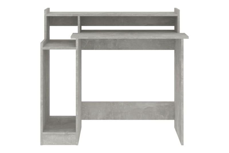 beBasic Työpöytä LED-valoilla betoninharmaa 97x90x45 cm tekninen puu - Harmaa - Huonekalut - Pöytä & ruokailuryhmä - Työpöytä
 - Tietokonepöytä