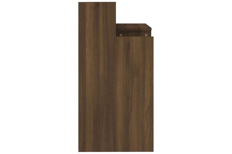 beBasic Työpöytä LED-valoilla ruskea tammi 97x90x45 cm tekninen puu - Ruskea - Huonekalut - Pöytä & ruokailuryhmä - Työpöytä
 - Tietokonepöytä