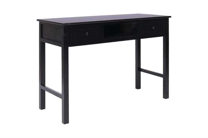 beBasic Työpöytä musta 108x45x76 cm täysi keisaripuu - Musta - Tietokonepöytä
 - Kirjoitusp�öytä
