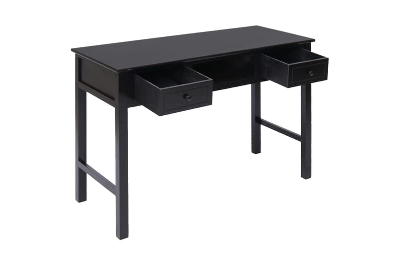 beBasic Työpöytä musta 108x45x76 cm täysi keisaripuu - Musta - Huonekalut - Pöytä & ruokailuryhmä - Työpöytä
 - Tietokonepöytä