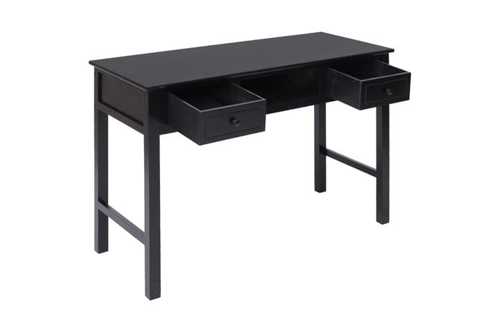 beBasic Työpöytä musta 108x45x76 cm täysi keisaripuu - Musta - Tietokonepöytä
 - Kirjoituspöytä