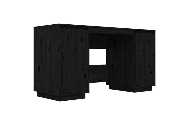beBasic Työpöytä musta 140x50x75 cm täysi mänty - Musta - Huonekalut - Pöytä & ruokailuryhmä - Työpöytä
 - Tietokonepöytä