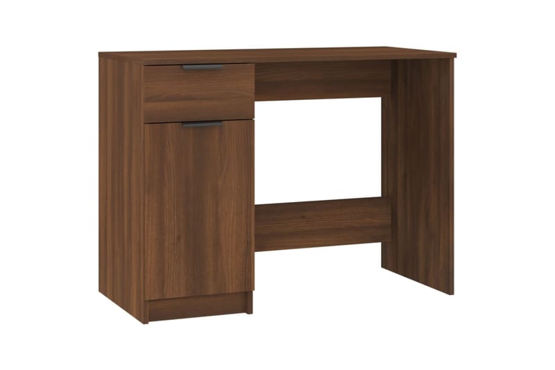 beBasic Työpöytä ruskea tammi 100x50x75 cm tekninen puu - Ruskea - Huonekalut - Pöytä & ruokailuryhmä - Työpöytä
 - Tietokonepöytä