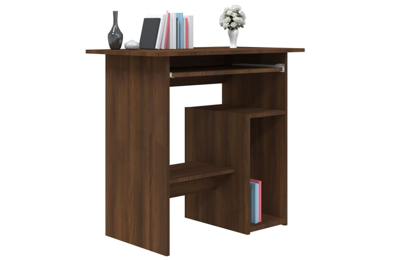 beBasic Työpöytä ruskea tammi 80x45x74 cm tekninen puu - Ruskea - Huonekalut - Pöytä & ruokailuryhmä - Työpöytä
 - Tietokonepöytä