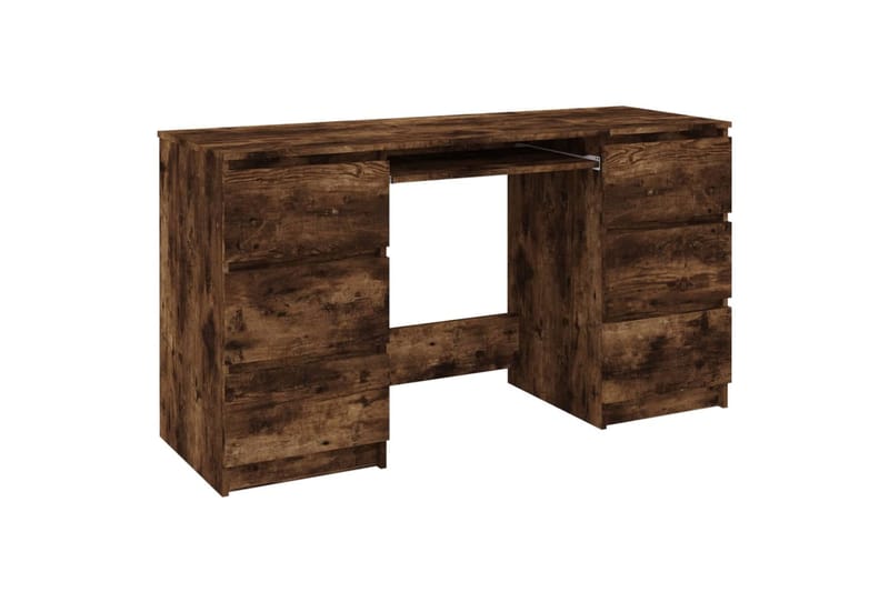 beBasic Työpöytä savutammi 140x50x77 cm tekninen puu - Ruskea - Huonekalut - Pöytä & ruokailuryhmä - Työpöytä
 - Tietokonepöytä