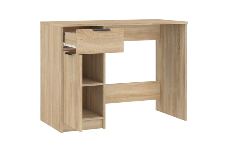 beBasic Työpöytä Sonoma-tammi 100x50x75 cm tekninen puu - Ruskea - Huonekalut - Pöytä & ruokailuryhmä - Työpöytä
 - Tietokonepöytä