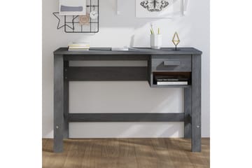beBasic Työpöytä tummanharmaa 110x40x75 cm täysi mänty - Harmaa - Huonekalut - Pöytä & ruokailuryhmä - Työpöytä
 - Tietokonepöytä