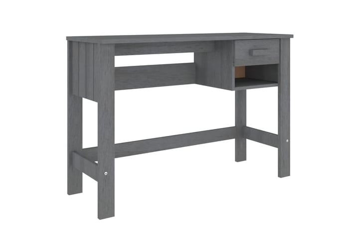 beBasic Työpöytä tummanharmaa 110x40x75 cm täysi mänty - Harmaa - Tietokonepöytä
 - Kirjoituspöytä