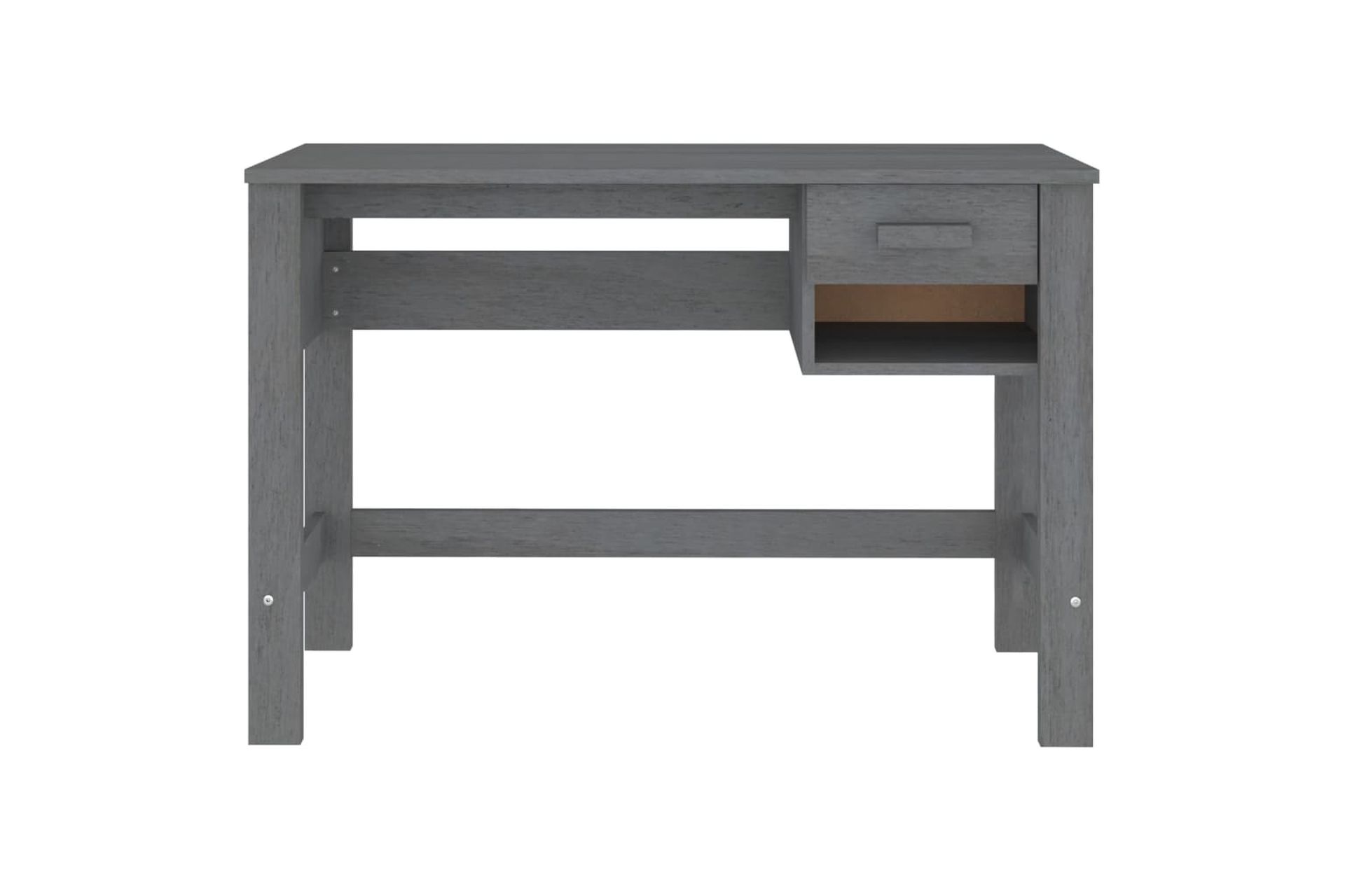 beBasic Työpöytä tummanharmaa 110x40x75 cm täysi mänty - Harmaa - Huonekalut - Pöytä & ruokailuryhmä - Työpöytä
 - Tietokonepöytä
