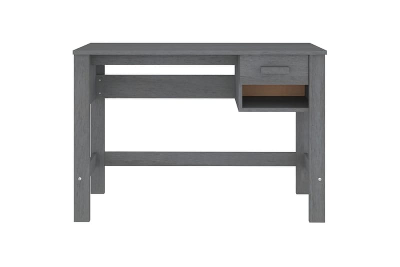 beBasic Työpöytä tummanharmaa 110x40x75 cm täysi mänty - Harmaa - Huonekalut - Pöytä & ruokailuryhmä - Työpöytä
 - Tietokonepöytä